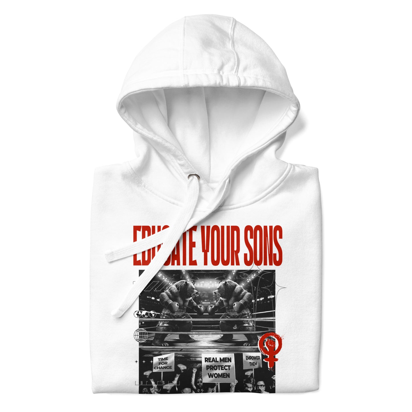 Educate Your Sons Essential Hoodie - White